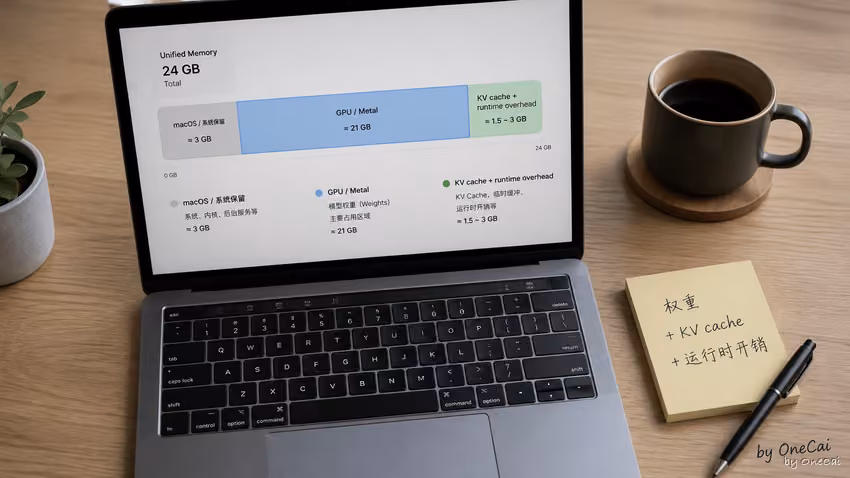 24GB 统一内存并不是全部都能给模型用
